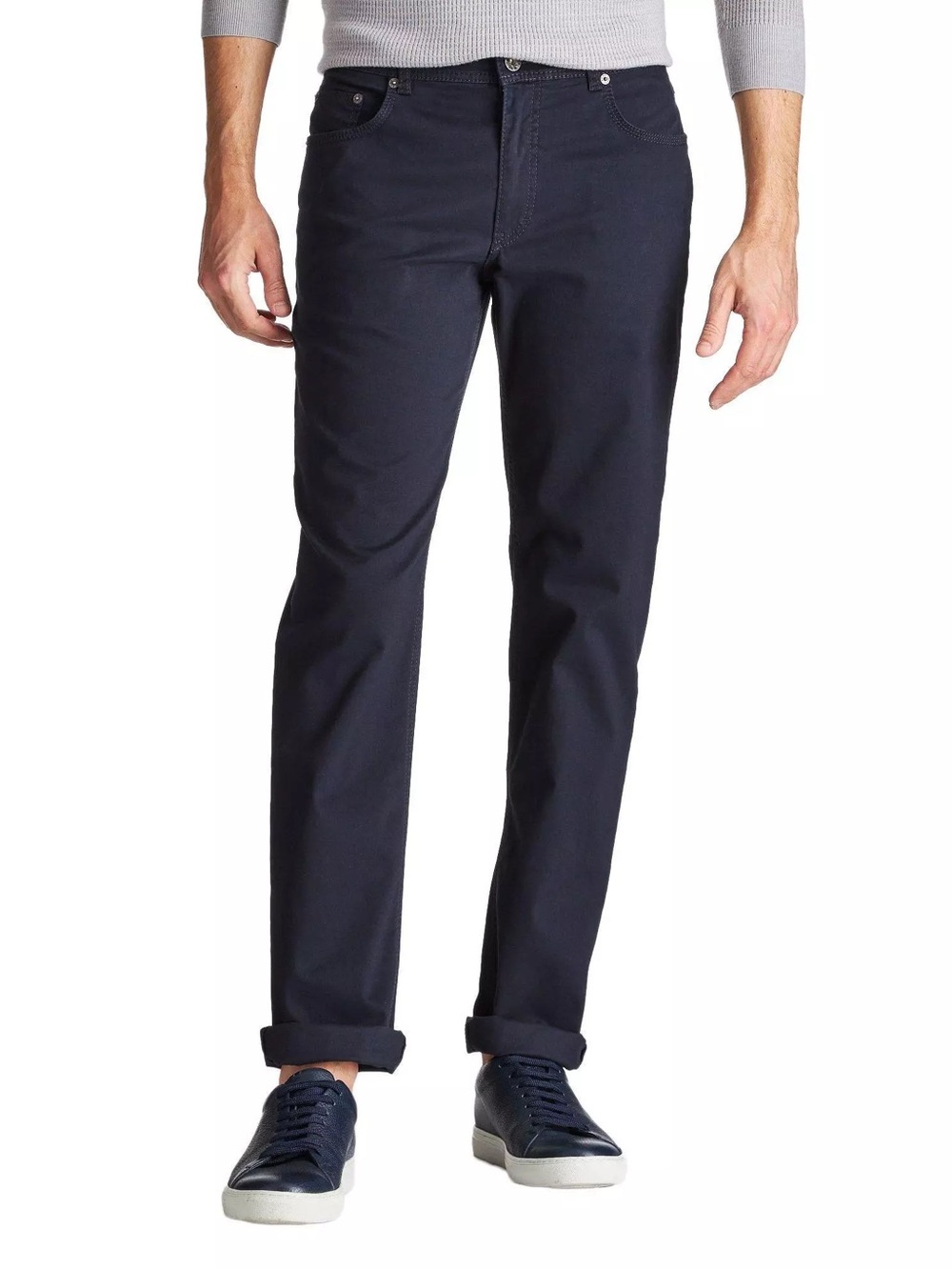 Brax Perma Blue Cotton Cooper Fancy 5 Pocket Pants (35x32)